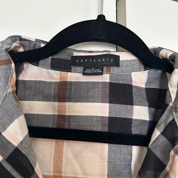 Sanctuary plaid tunic. Size L - Picture 2 of 4